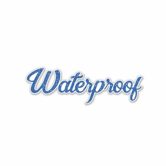 Water Proof Splash Free Package Label Blue Classy (Front)