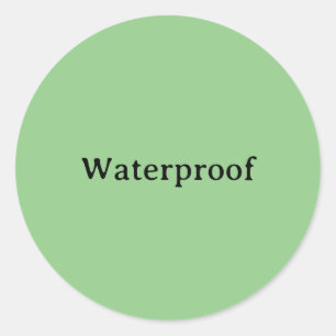 Water Proof Splash Free Package Label Sage Green
