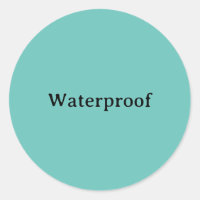 Water Proof Splash Free Package Label Teal Blue