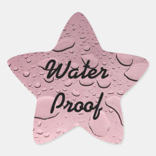 Water Proof Splash Free Rose Gold Pink Drops Cool Star Sticker
