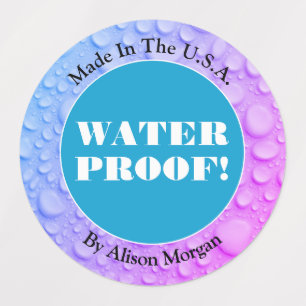 Water Proof White Text, DIY 3 Text Lines, Photo