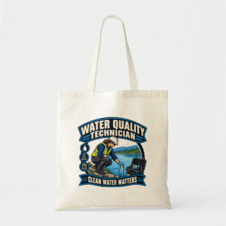 Water Quality Technician Shirt, Clean Water Worker Tote Bag