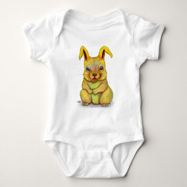 Water Rabbit Baby Bodysuit (Front)