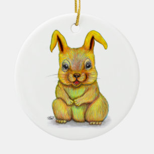 Water Rabbit Ceramic Tree Decoration