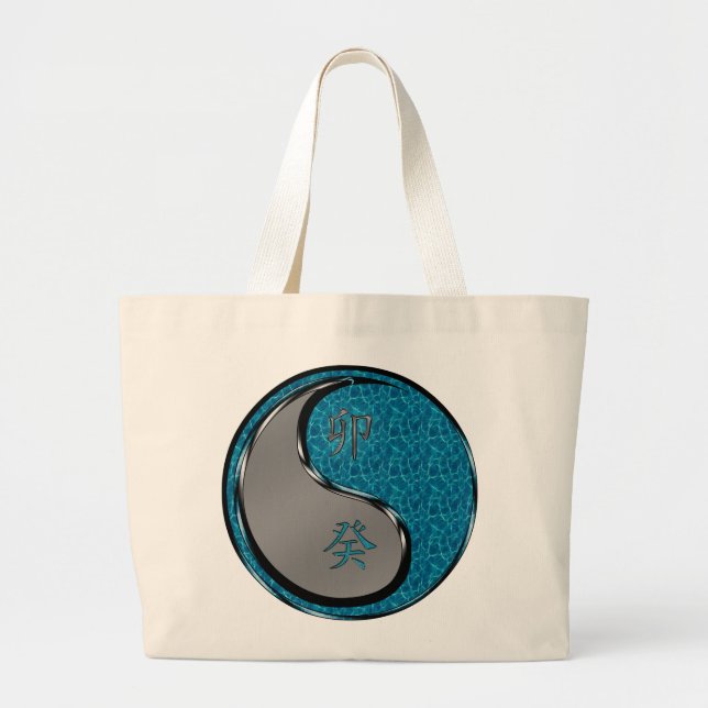 Water Rabbit Large Tote Bag (Front)