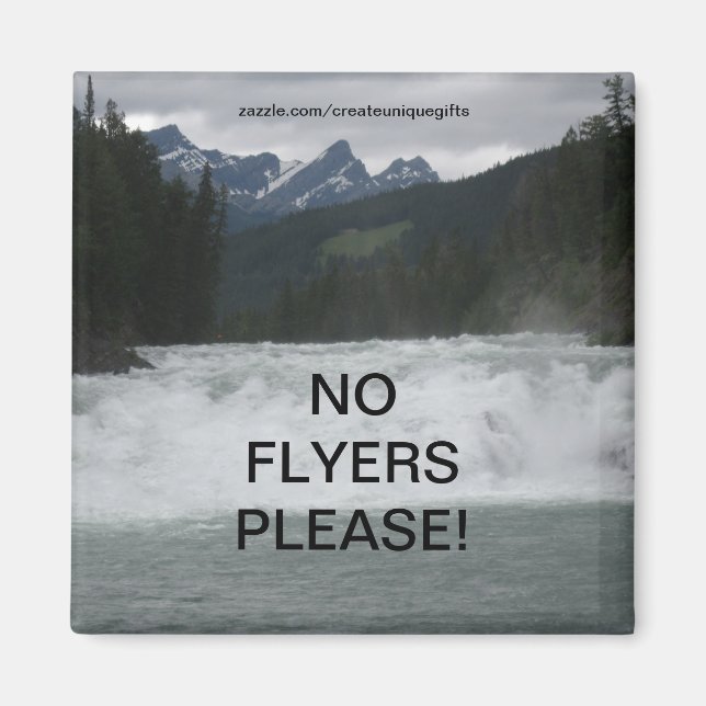 Water Rapid No Flyers Please Magnet (Front)
