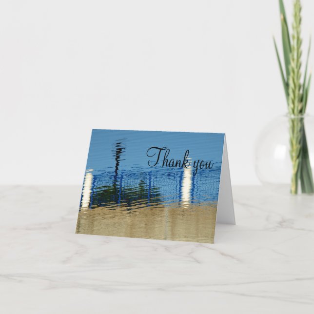 Water reflection-abstract thank you card (Front)