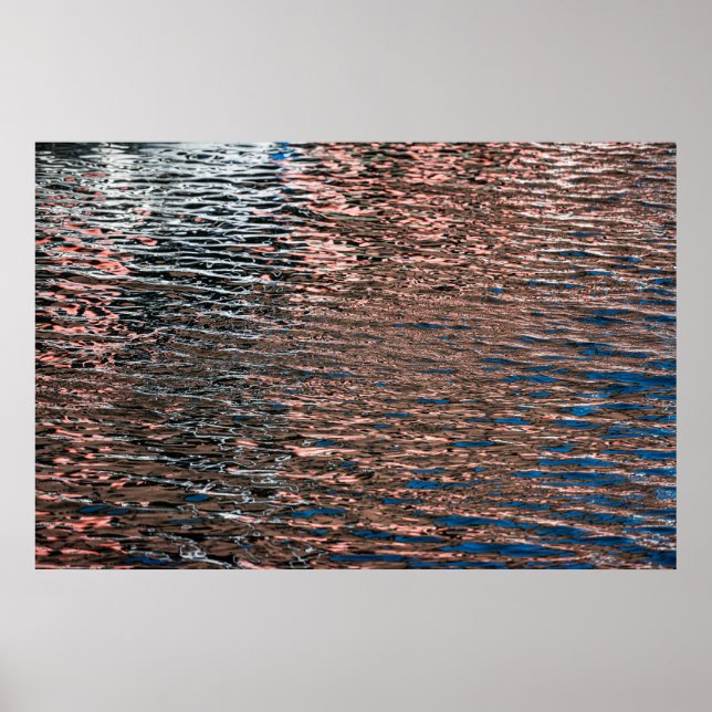 Water Reflections Abstract Colour Poster (Front)