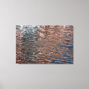 Water Reflections Abstract Colour Poster Canvas Print