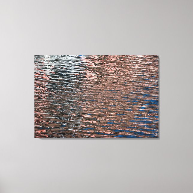 Water Reflections Abstract Colour Poster Canvas Print (Front)