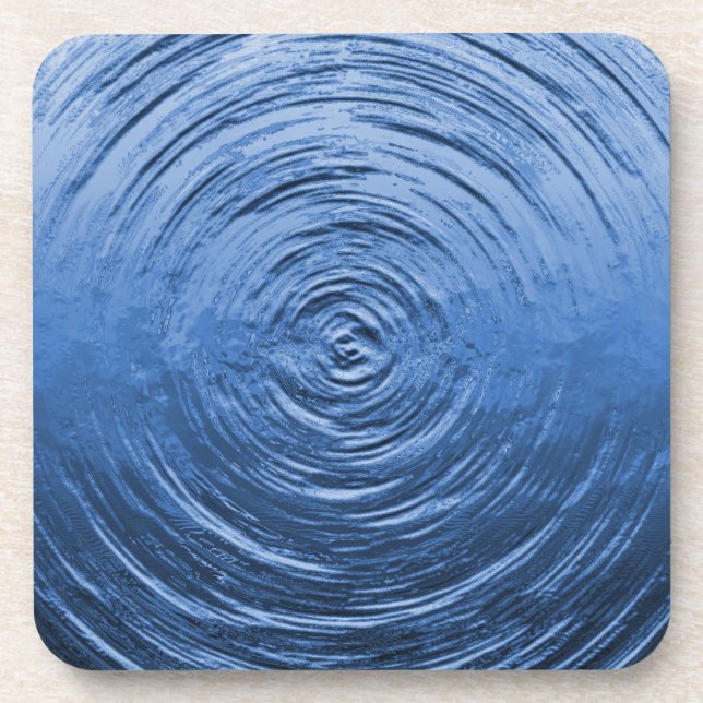 Water Ripple Blue Coaster (Front)