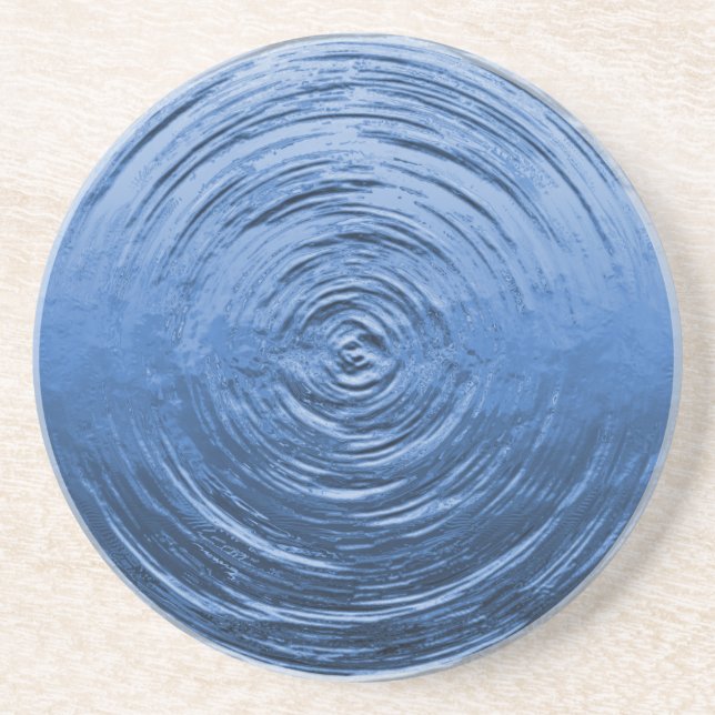 Water Ripple Blue Coaster (Front)