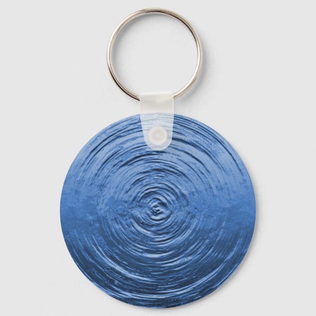 Water Ripple Blue Key Ring (Front)