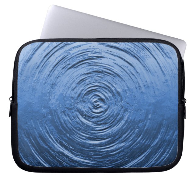 Water Ripple Blue Laptop Sleeve (Front)