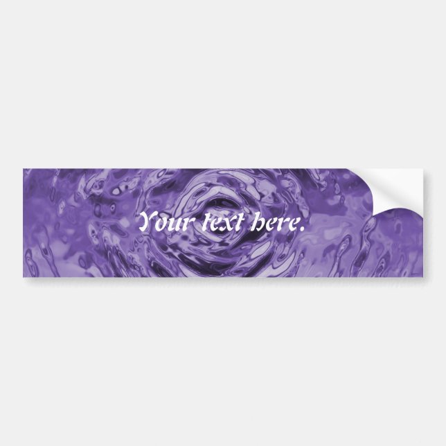 Water Ripple Purple Bumper Sticker (Front)