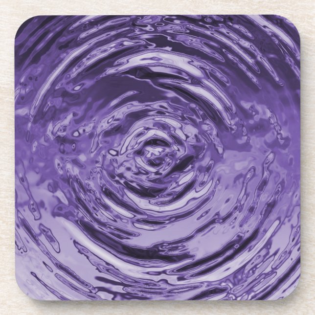 Water Ripple Purple Coaster (Front)