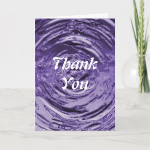 Water Ripple Purple Thank You Card