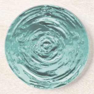 Water Ripple Teal Coaster