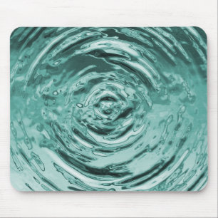 Water Ripple Teal Mouse Pad