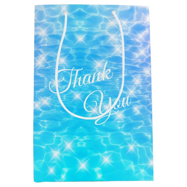 Water ripples Pool party Beach party Summer party Medium Gift Bag (Front)