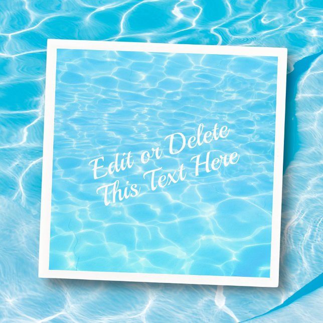 Water ripples Pool party Beach party Summer party  Napkin (Creator Uploaded)
