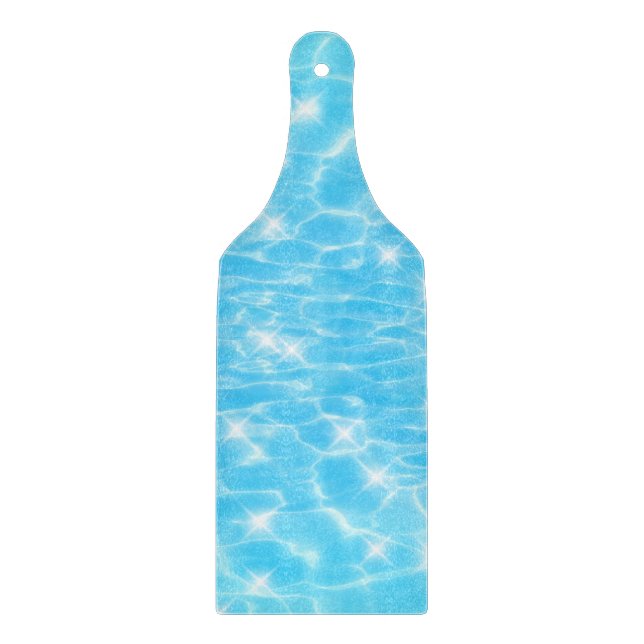 Water ripples water textures blue water modern cutting board (Front)