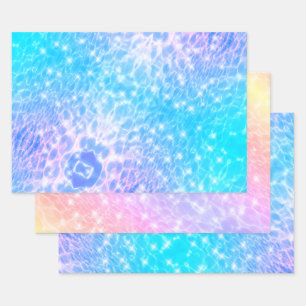 Water ripples water textures modern chic elegant wrapping paper sheet