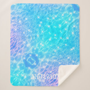 Water ripples water textures modern custom name sherpa blanket
