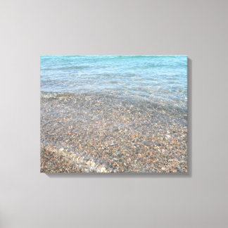 Water rolling in canvas print