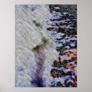 Water Runner, digital abstract Poster