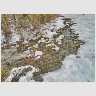 Water Running Through The Snow Tissue Paper