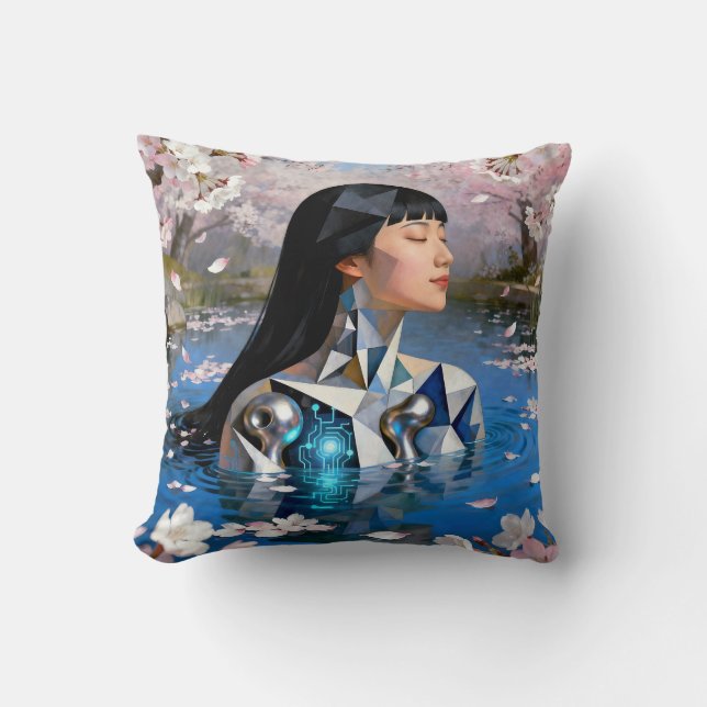 "Water’s Digital Dream" – A Digital Portrait       Cushion (Front)