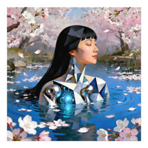 "Water’s Digital Dream" – A Digital Portrait Photo Print