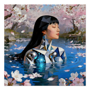 "Water’s Digital Dream" – A Digital Portrait       Poster