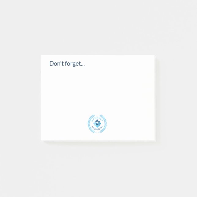 Water Safety Champion Post-it® Notes (Front)