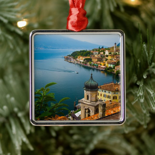 Water | San Benedetto Church Lake Garda, Italy Metal Tree Decoration (Tree)