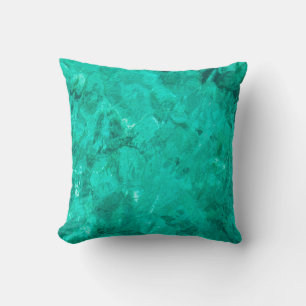 Water sea blue wave turquoise liquid background cushion