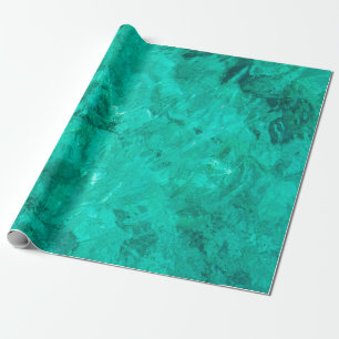 Water sea blue wave turquoise liquid background wrapping paper