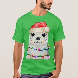 Water Seal Christmas Tree Light Tangled Pajama Xma T-Shirt