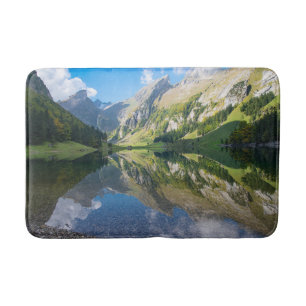 Water Seealpsee Lake Swiss Alps Switzerland Bath Mat