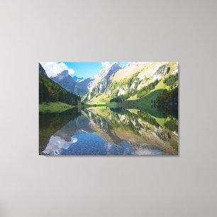 Water Seealpsee Lake Swiss Alps Switzerland Canvas Print