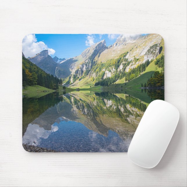 Water | Seealpsee Lake  Swiss Alps Switzerland Mouse Pad (With Mouse)