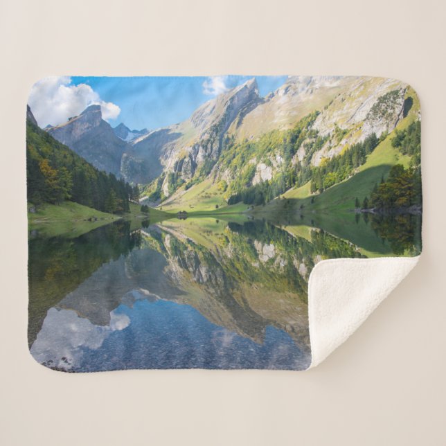 Water | Seealpsee Lake  Swiss Alps Switzerland Sherpa Blanket (Front (Horizontal))