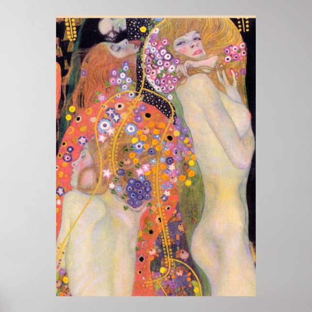 Water Serpents, Gustav Klimt  Poster (Front)