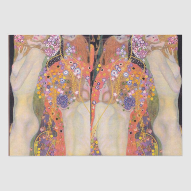 Water Serpents, Gustav Klimt Tissue Paper (Front)