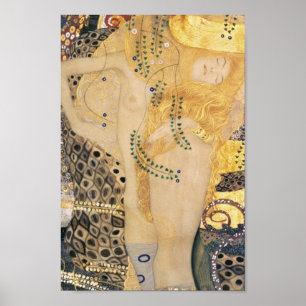 Water Serpents I (1904–1907) — Gustav Klimt Poster