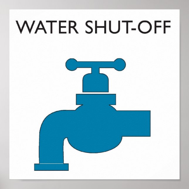 Water Shut-off Sign (Front)
