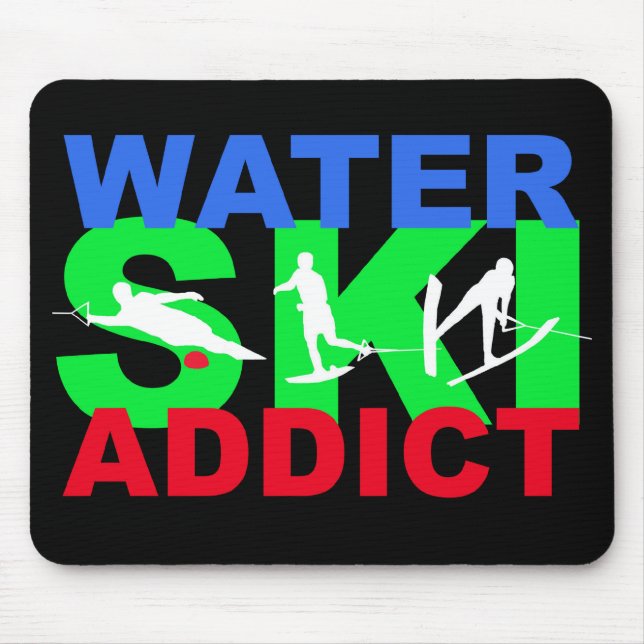 Water Ski  Addict Mousepad (Front)