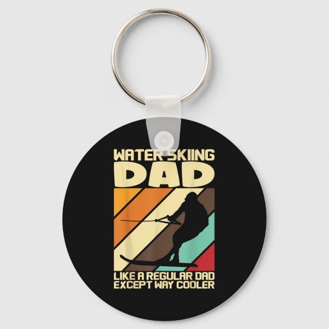 Water Ski Fans Water Skiing Dad  Key Ring (Front)