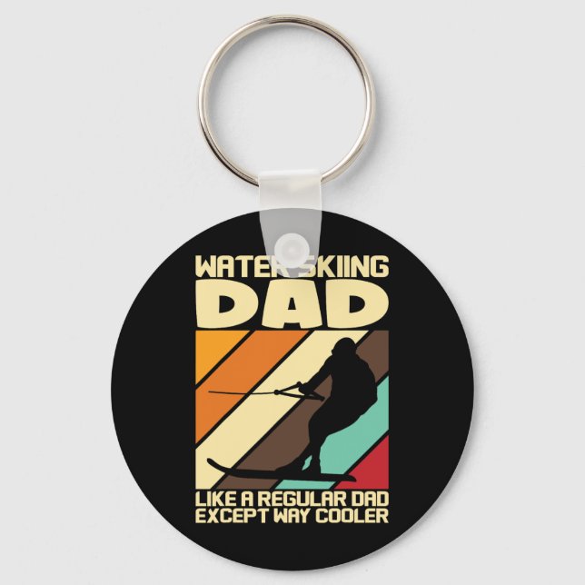 Water Ski Fans Water Skiing Dad  Key Ring (Front)
